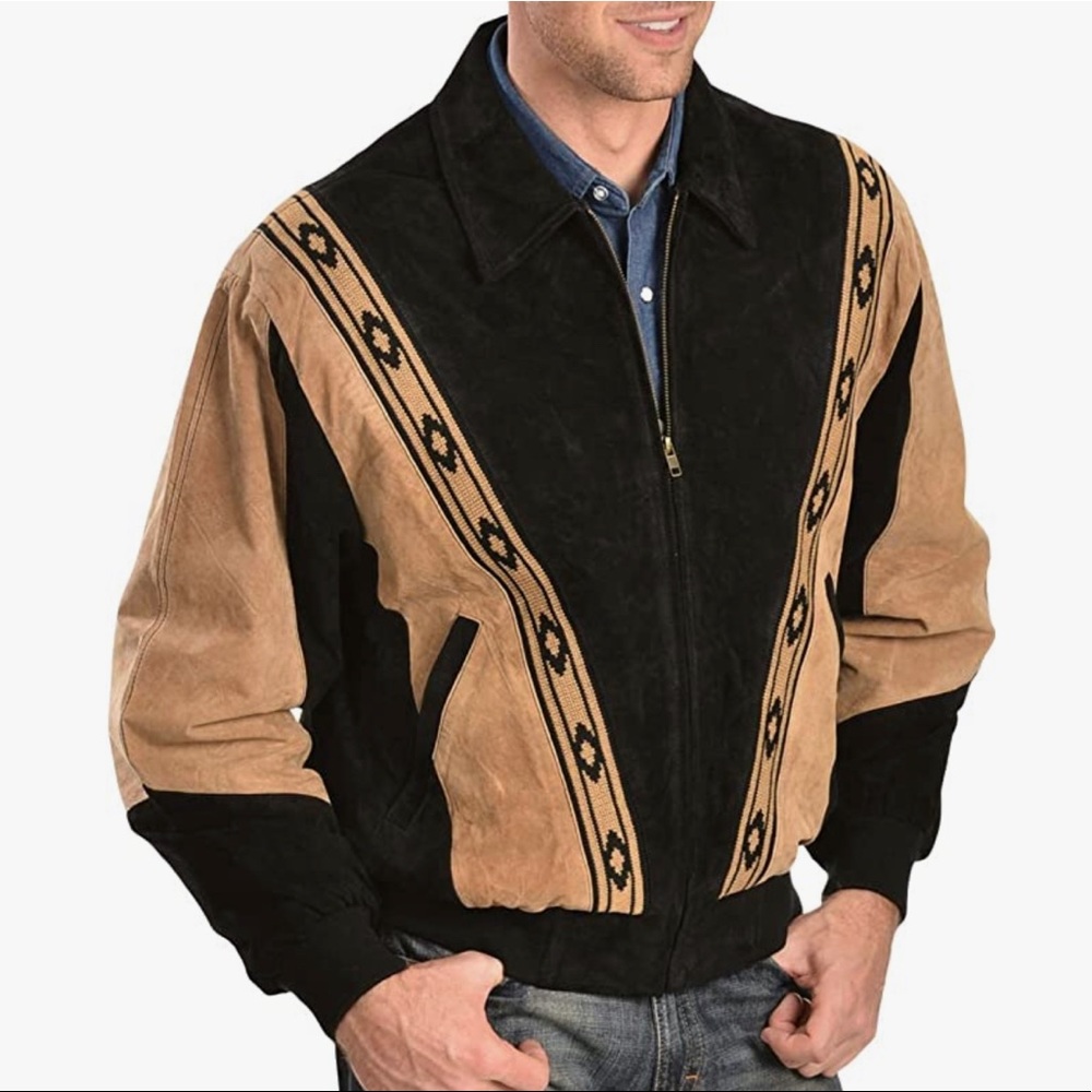 Scully Men’s Boar Suede Rodeo Bomber Jacket (Medium)